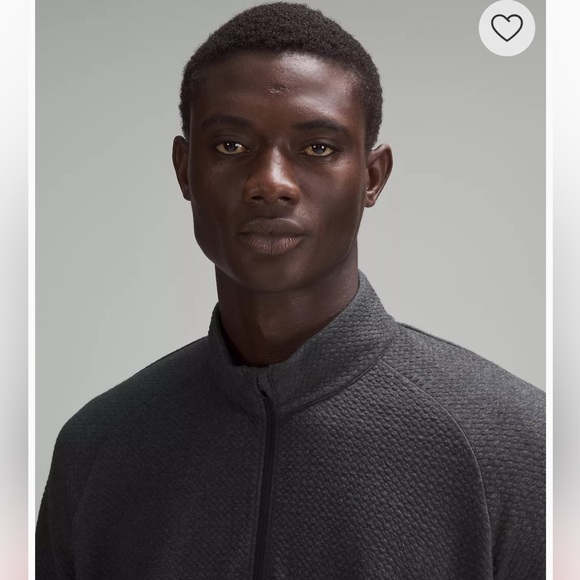 NWT Lululemon Men’s Textured Double-Knit Cotton Half Zip - Picture 2 of 9